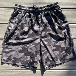 Reebok; Black & Grey; Camouflage; Performance Shorts; NWOT; Men's 9in Inseam